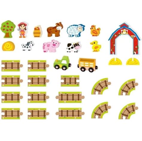 Decorado magnético de granja con animales y granjero