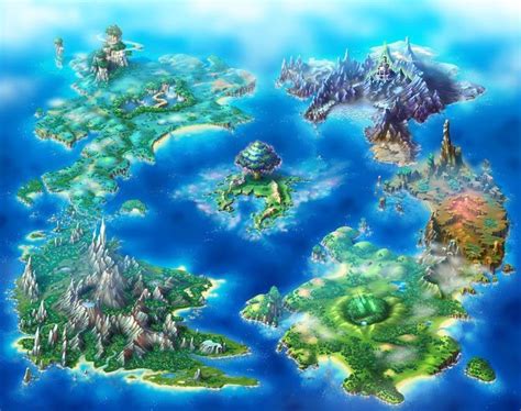 Mapa del mundo de Fairy Tail con ubicaciones importantes
