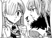 Veronica regalando el colgante de la Diosa Ámbar a Elizabeth