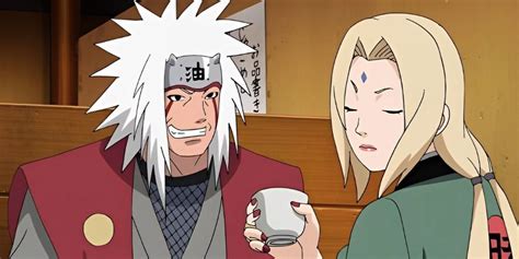 Jiraiya amenazando a Tsunade