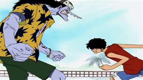Luffy peleando contra Arlong