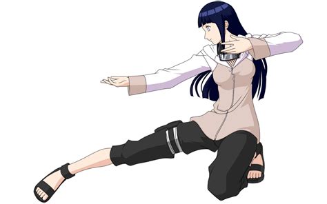 Hinata Hyuga en pose de meditación