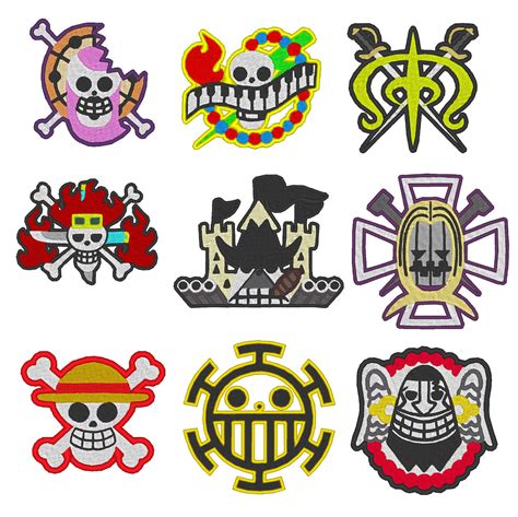 Colección de banderas piratas icónicas de One Piece