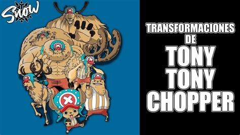 Infografía de las transformaciones de Chopper
