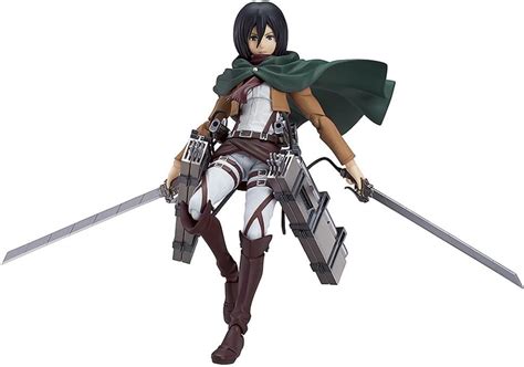 Figura Figma Mikasa Ackerman de Attack on Titan en pose de acción