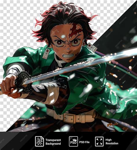 Cartel promocional de Demon Slayer con Tanjiro y su espada