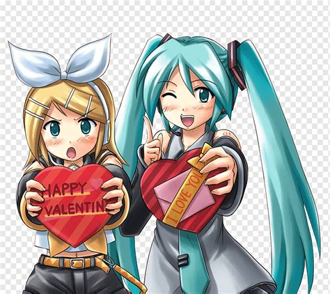 Ilustración de San Valentín con personajes de anime