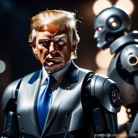 Robot gigante de Donald Trump
