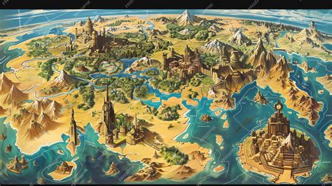 Mapa de reinos ficticios en manga