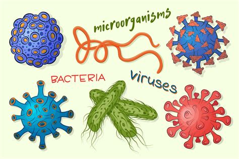 Ilustración de bacterias y virus siendo eliminados por un producto de limpieza