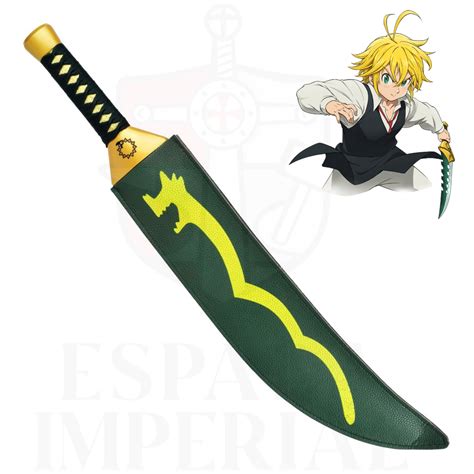Meliodas usando la espada de Liz para destruir al demonio