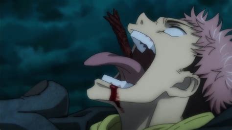 Yuji Itadori comiendo un dedo maldito
