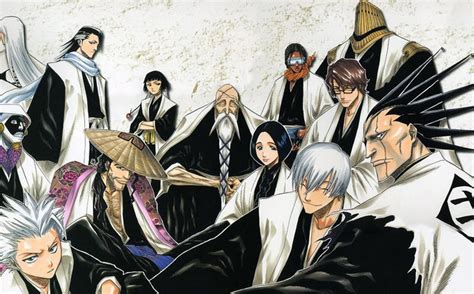 Ilustración de varios Shinigamis del Gotei 13