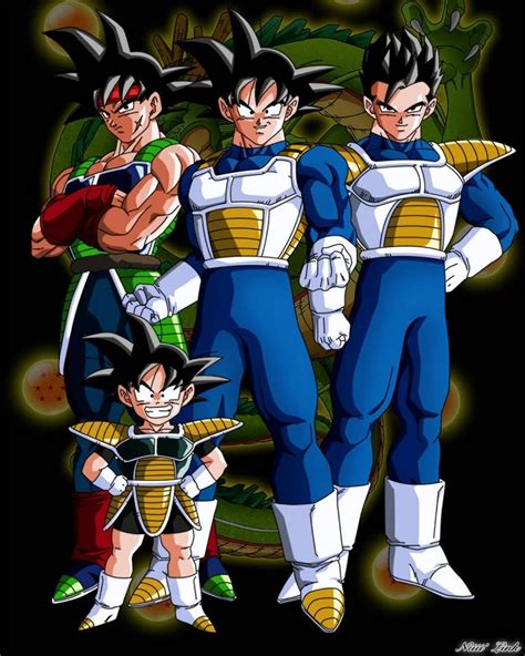Bardock observando a su hijo Kakarotto