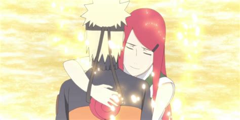 Kumida y Kushina abrazando a Shisui e Hinata