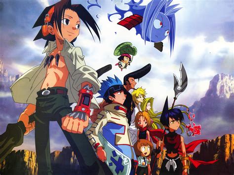 Ilustración de los personajes principales de Shaman King
