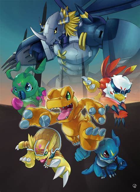 Fanart de Agumon y Blackwargreymon.