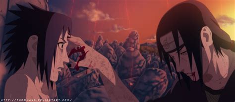 Itachi y Sasuke en su batalla final