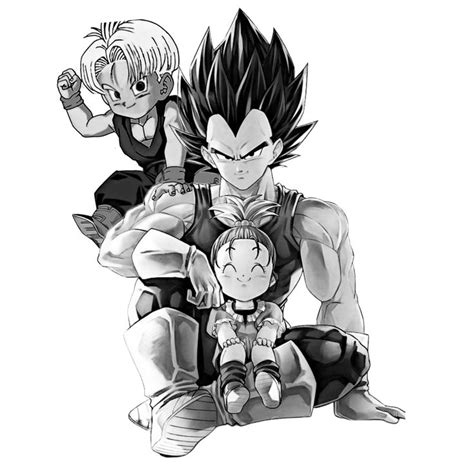 Gokū, Vegeta y sus hijos (Gohan, Goten, Trunks, Pan, Bra)