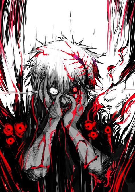 Ken Kaneki sintiendo repulsión por la comida