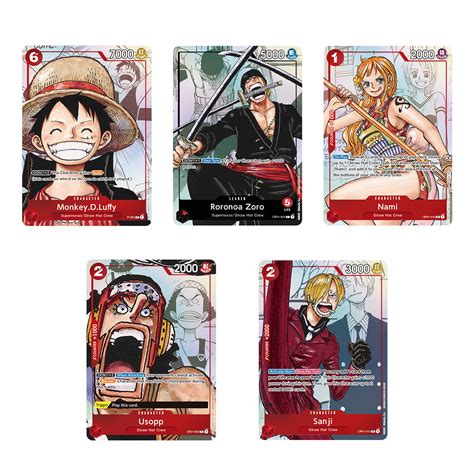 Ilustración de cartas del One Piece Card Game con personajes populares