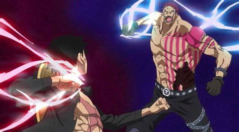 Panel de la pelea entre Luffy y Katakuri