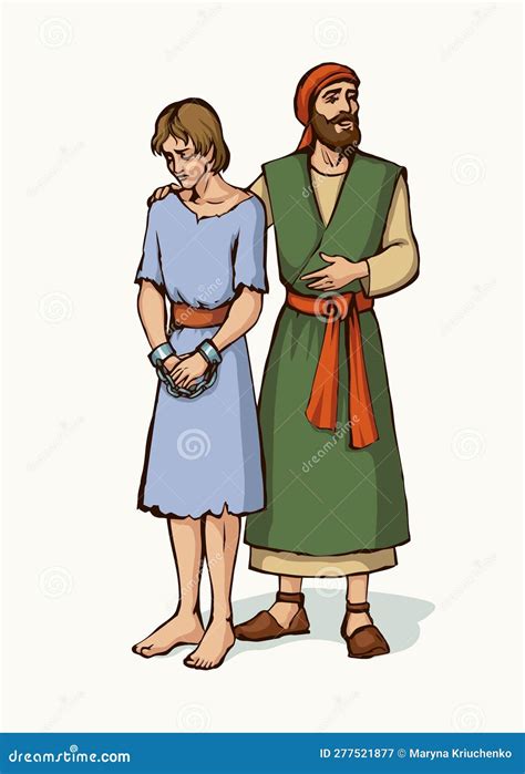 Ilustración de un esclavo y un joven noble en la antigua Corea