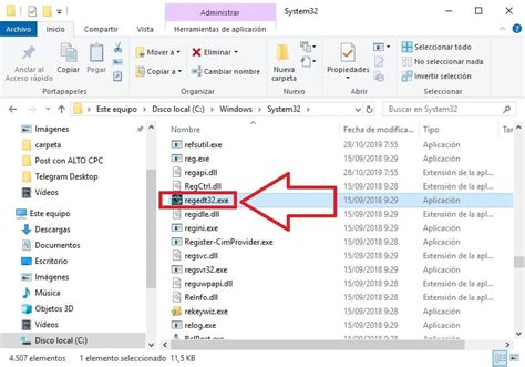 Captura de pantalla del editor del registro de Windows