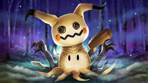 Ilustración de Mimikyu con un disfraz de Pikachu.