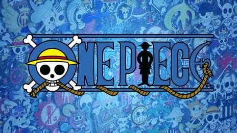 Logo de One Piece con fondo de acción