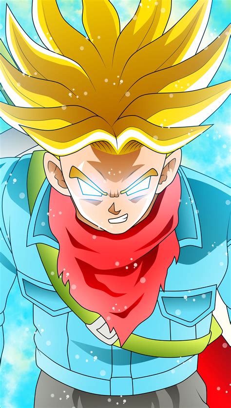 Ilustración de Trunks en Super Saiyajin Rojo
