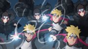 Boruto y Shinki atacando a Urashiki