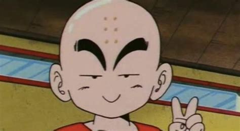 Krilin con cabello y Krilin calvo