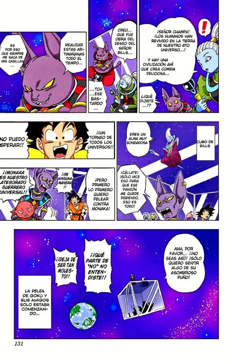 Goku preparándose para pelear contra Bills disfrazado de Monaka