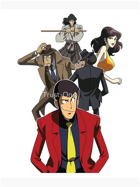 Lupin III, Jigen y Fujiko planeando un atraco