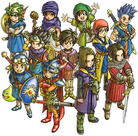 Diseños de personajes de Dragon Quest por Akira Toriyama