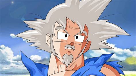 Ilustración de Goku anciano creada por Akira Toriyama