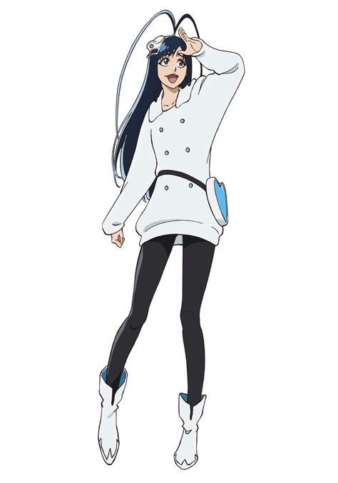 Giselle Gewelle con su cabello azul oscuro y vestimenta de Sternritter