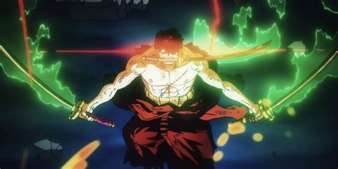 Zoro utilizando Buso-shoku no Haki en su espada