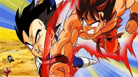 Imagen de la batalla entre Goku y Vegeta en la Tierra