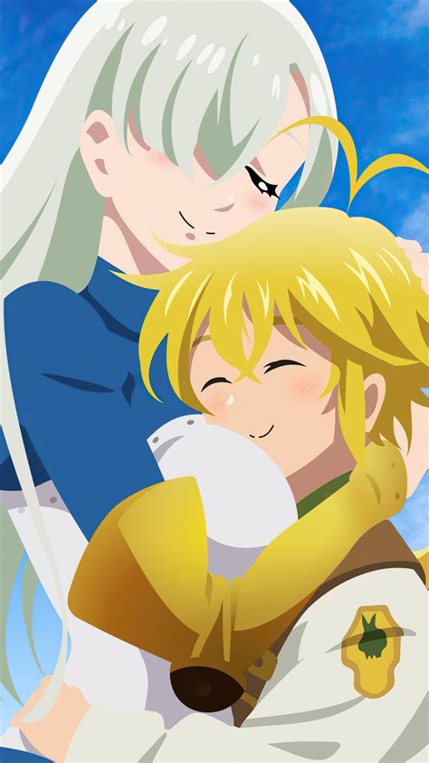 Elizabeth Liones y Meliodas en Boar's Hat