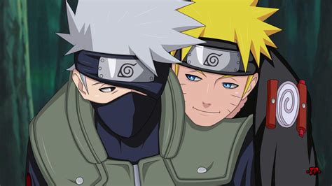 Naruto Uzumaki y Kakashi Hatake entrenando juntos