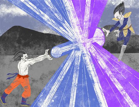 Son Goku vs Vegeta: Kamehameha vs Galick Ho