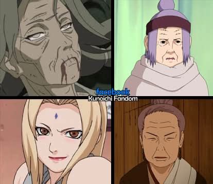 Tsunade usando el Jutsu de Transformación para mantener su apariencia juvenil