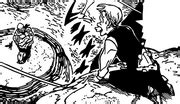 Gloxinia y Drole enfrentando a Escanor