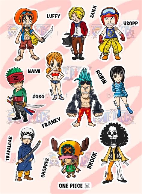 Infografía de personajes de One Piece