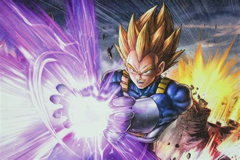 Vegeta lanzando el Galick Gun