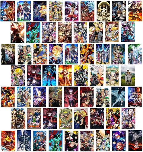 Collage de posters de anime