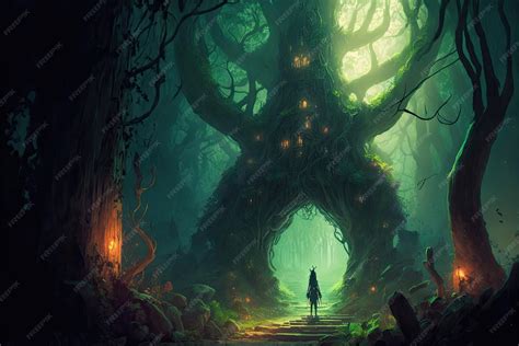 Ilustración de un demonio misterioso