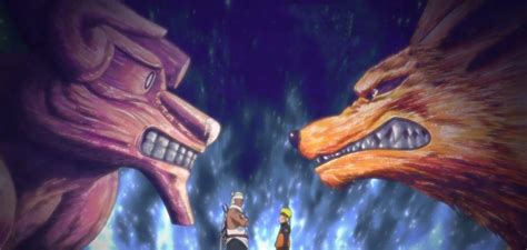 Naruto y Killer B preparándose para luchar